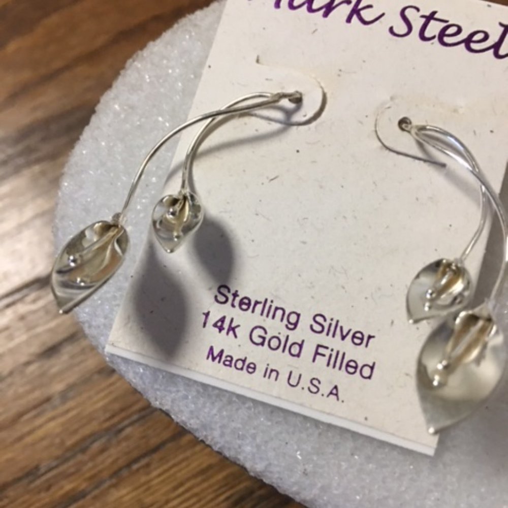 Mark Steel's Mother Daughter Lily Earrings SS NWT - Picture 2 of 6